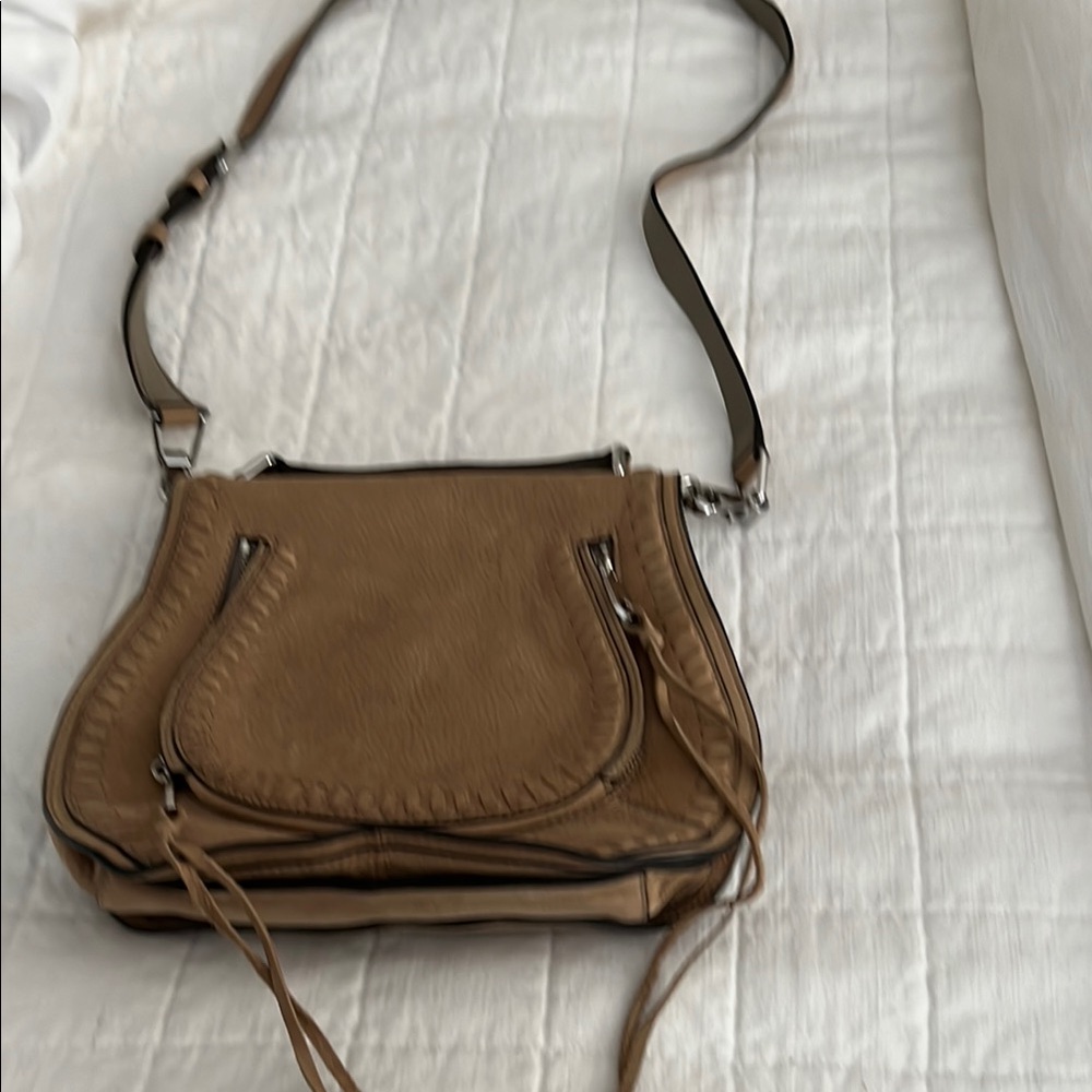 Rebecca Minkoff Tan Crossbody Bag with Bohemian Flair